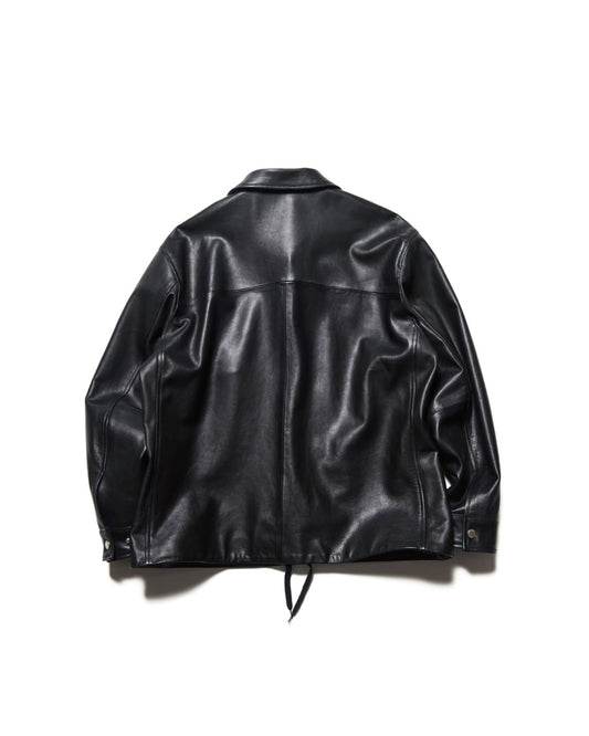 SOPHNET. / LEATHER COACH BLOUSON / BLACK / SPNT-262029