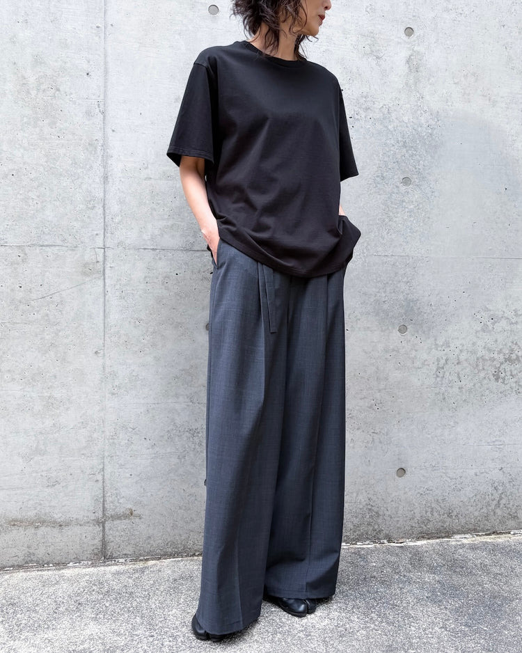 INSCRIRE / Raffi Gauze T-shirt / BLACK / I26SSCUT12