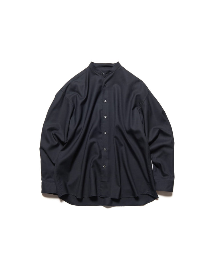 SOPHNET. / WASHBLE WOOL BAND COLLAR SHIRT / BLACK / SPNT-262020
