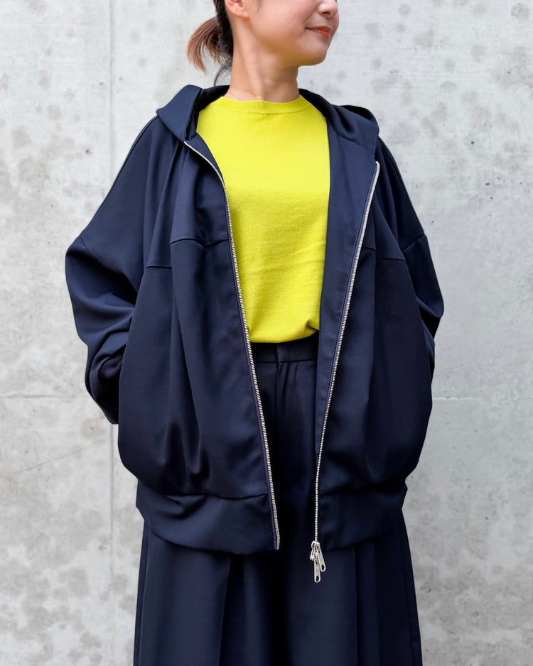 ENFÖLD / STTRUCTURED HOODIE / Dark Navy / 300JA230-2311