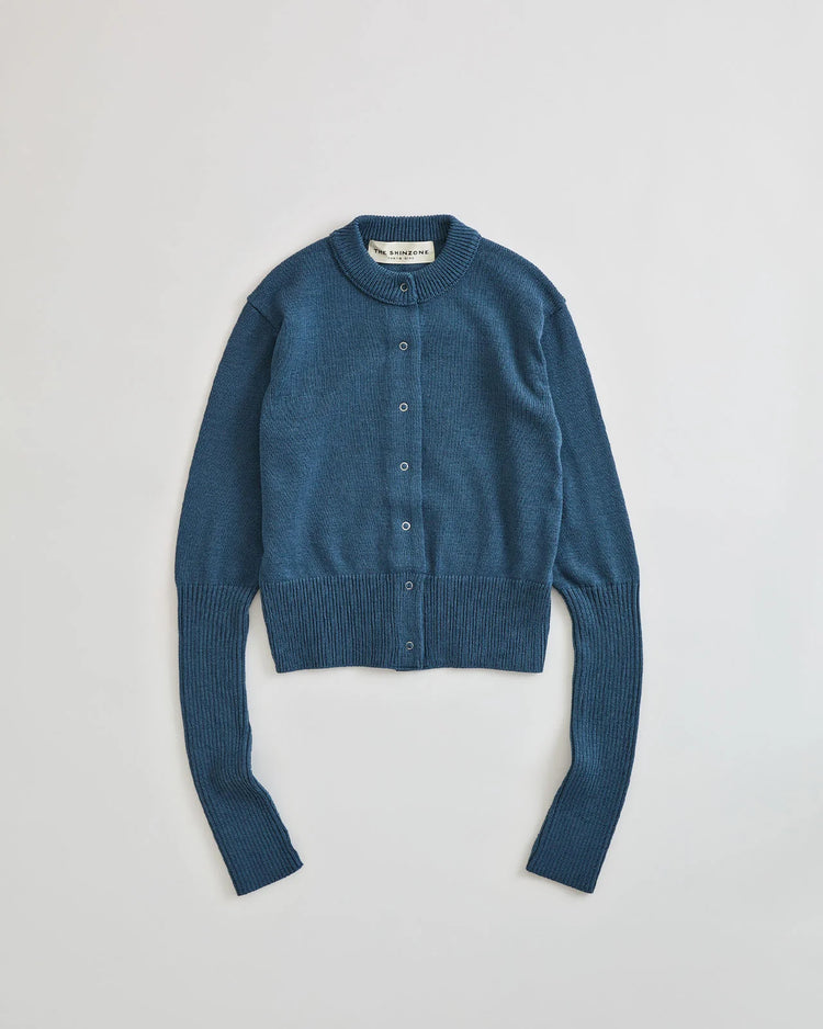 THE SHINZONE / LONG RIB CARDIGAN / D.BLUE / 23AMSNI05
