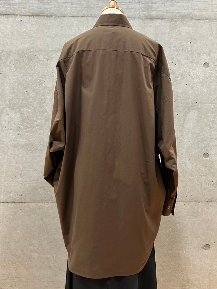 BLAMINK / コットンレギュラーカラーシャツ / DK.BROWN / 79112300174