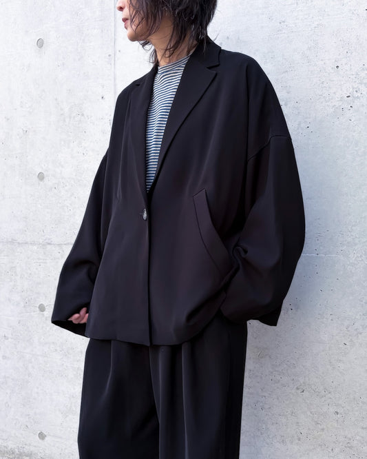 ENFÖLD / WIDE BOX TAILORED-JACKET / BLACK / 300JS230-0071