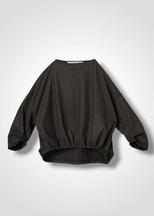 COGTHEBIGSMOKE / OPHELIA BOAT NECK TOP / TAUPE