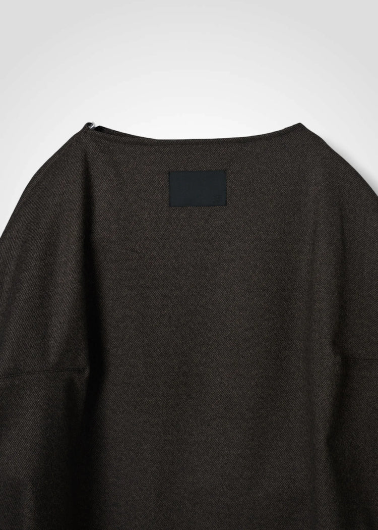COGTHEBIGSMOKE / OPHELIA BOAT NECK TOP / TAUPE