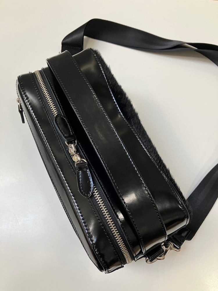 JUNYA WATANABE / ステアガラス×ヘアハイド ショルダー付き2wayバッグ / BLACK / JP-K205-051