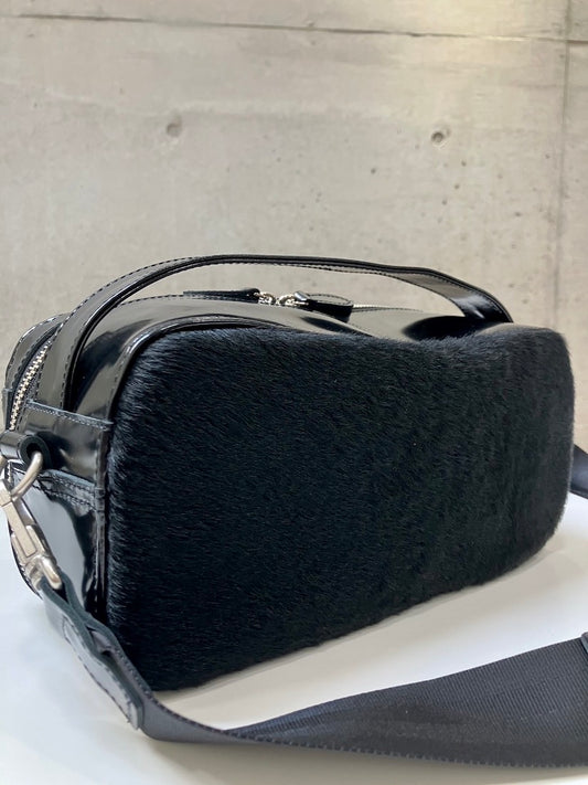 JUNYA WATANABE / ステアガラス×ヘアハイド ショルダー付き2wayバッグ / BLACK / JP-K205-051