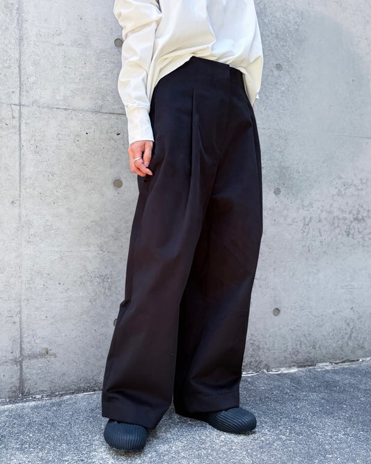 STUDIO NICHOLSON / DORDONI PLEATED PANT / BLACK / SNW1616