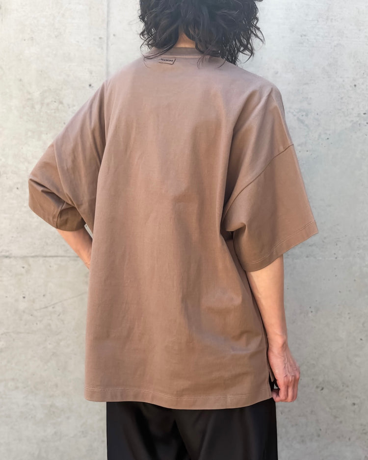 BLAMINK / BLMK クルーネックオーバーTシャツ / MD.BROWN / 79172000009