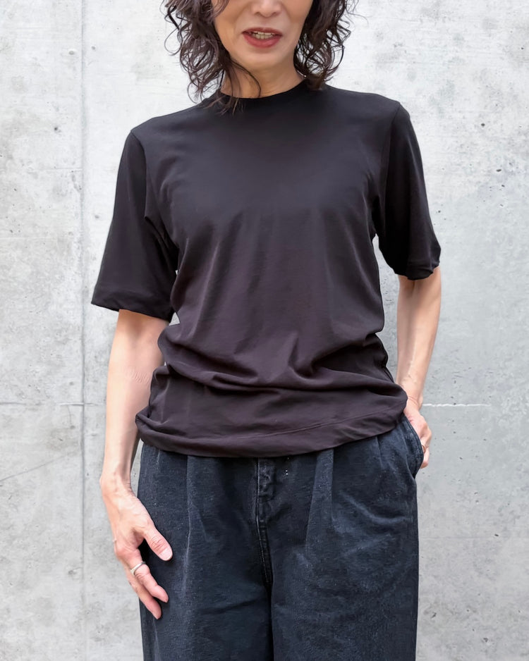 CINOH / SHEF/COMPACT T-SHIRT / BLACK / E40-042