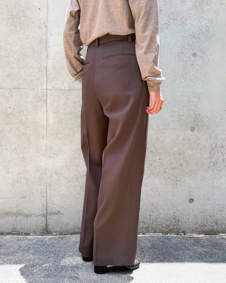 AURALEE / LIGHT WOOL MAX GABARDINE TWO-TUCK SLACKS / DARK BROWN / A26AP06MG (コピー)