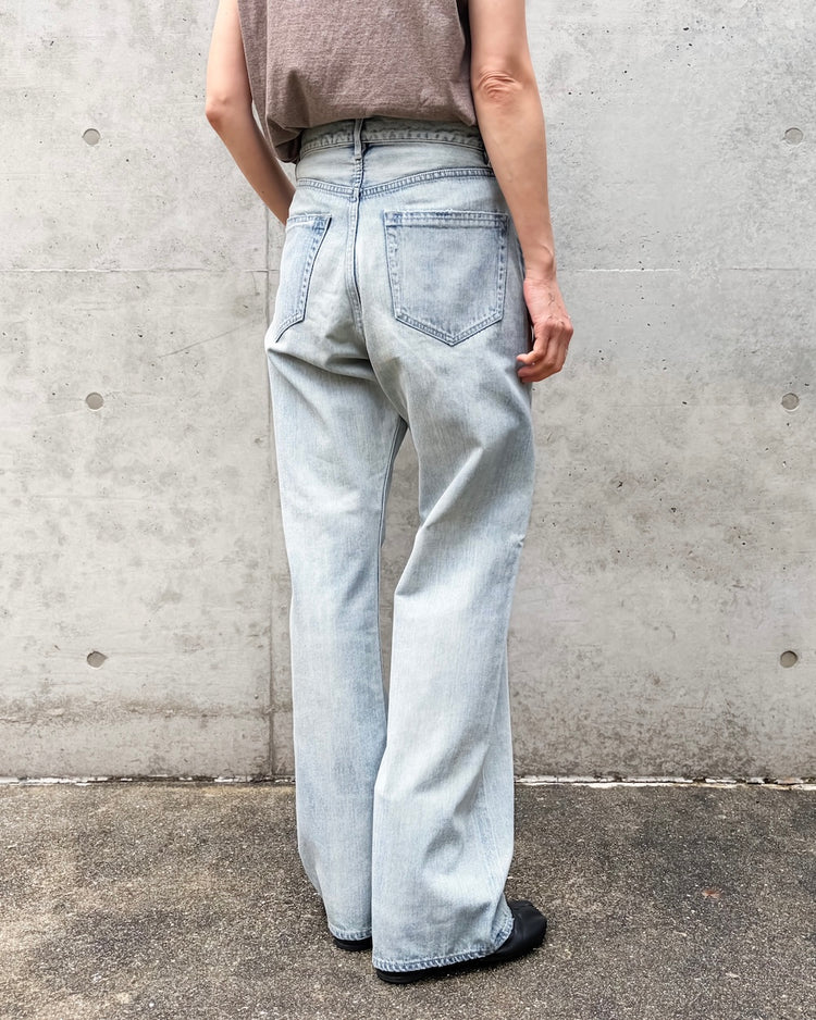 AURALEE / FADED SELVEDGE LIGHT DENIM PANTS / LIGHT INDIGO / A25P05DE