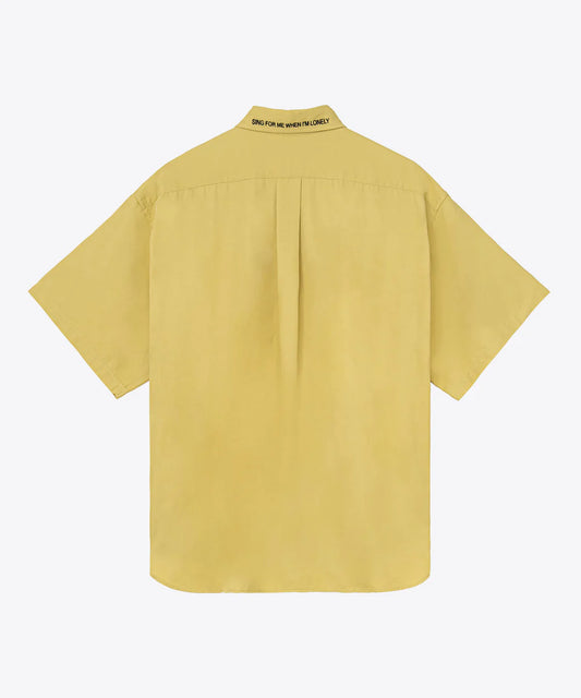 BEDWIN & THE HEARTBREAKERS / S/S EMBROIDERED SHIRT "BLUNT" / MUSTARD・26SB1759