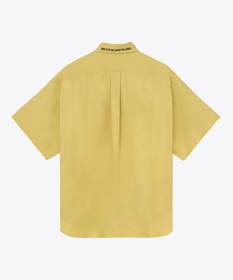 BEDWIN & THE HEARTBREAKERS / S/S EMBROIDERED SHIRT "BLUNT" / MUSTARD・26SB1759