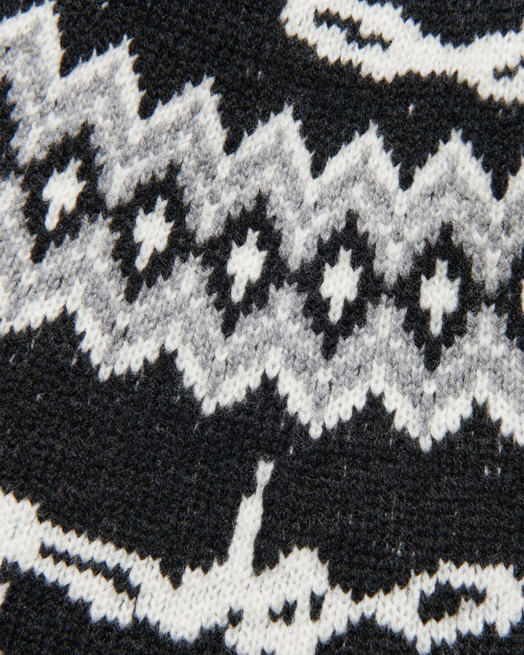 uniform experiment / ENTANGLED NORDIC SWEATER / BLACK / UE-252067