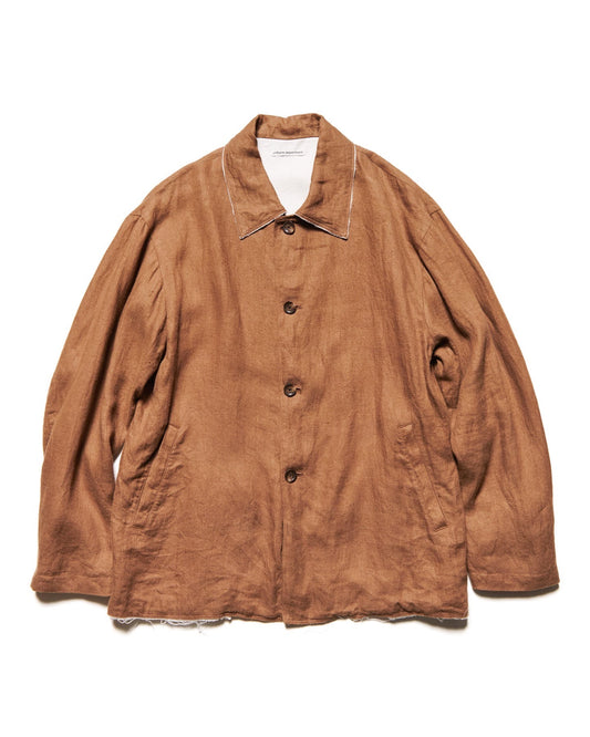 uniform experiment / BRUSHED LINEN CUT-OFF JACKET / BROWN / UE-252003