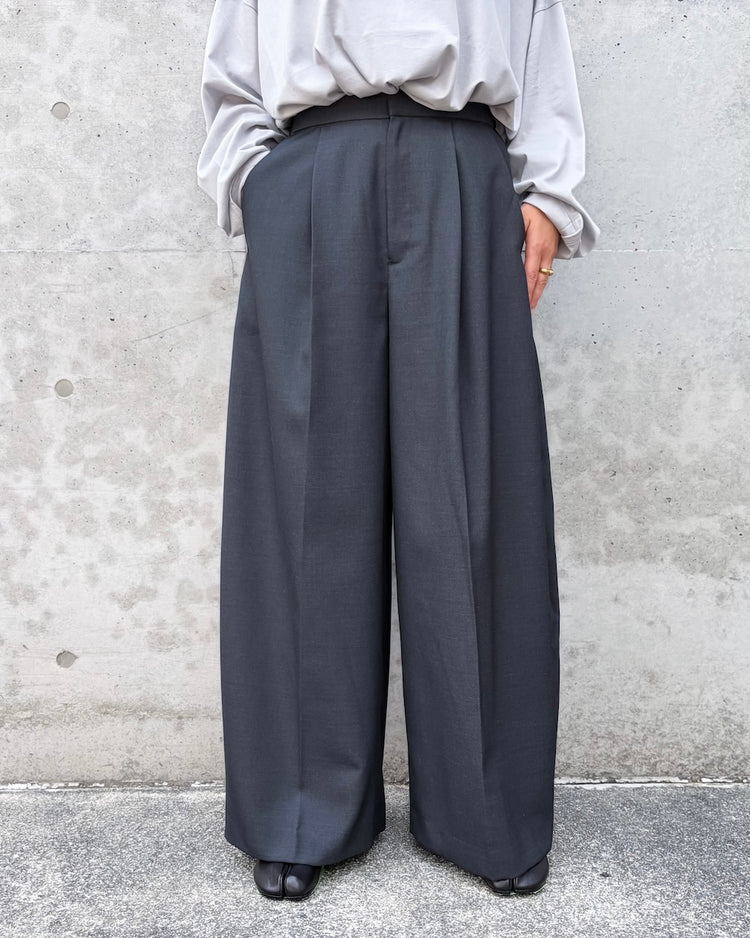 ENFÖLD / SEMI EASY CP FIG PANTS / CharcoalGray / 300JA731-1501