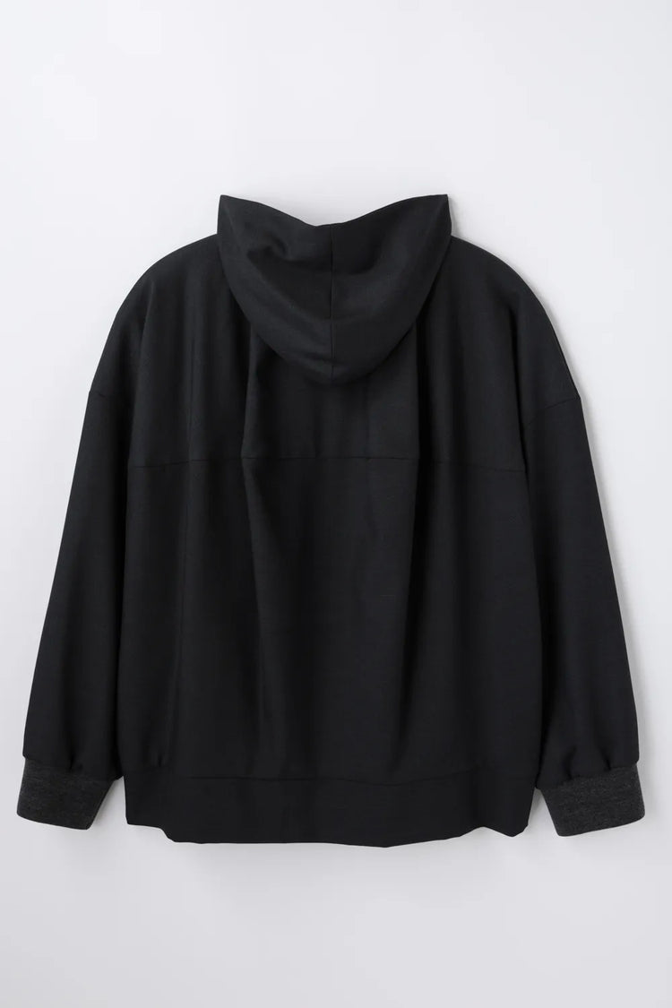 ENFÖLD / STTRUCTURED HOODIE / Charcoal Gray / 300JA230-2311