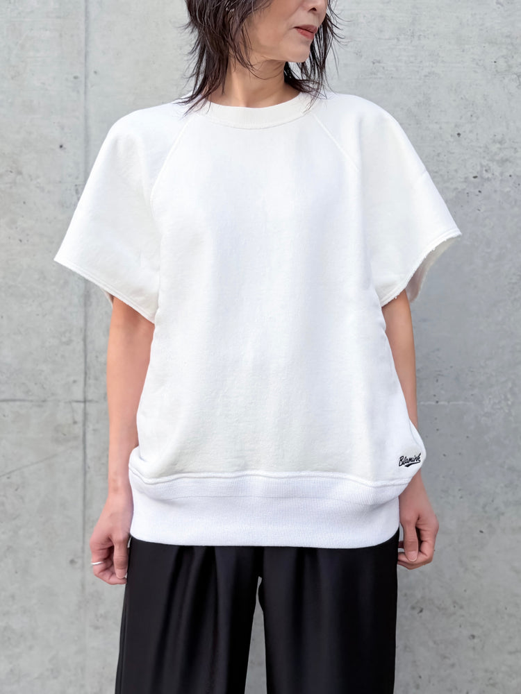 BLAMINK / 吊り裏毛ショートスリーブ / WHITE / 7917-222-0058