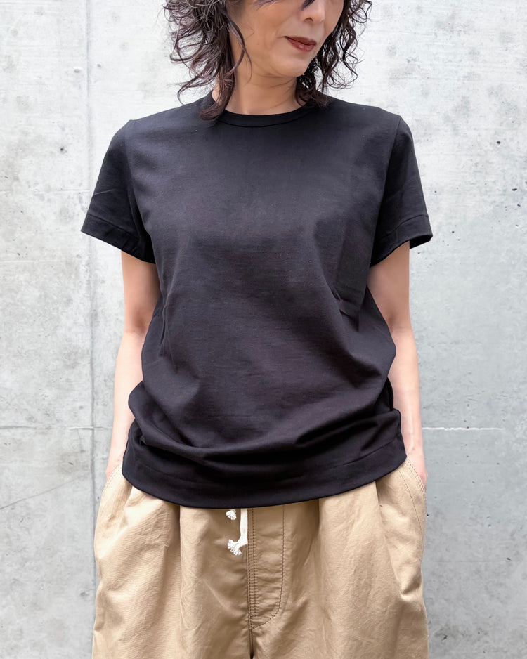 tao / 綿天竺半袖Tシャツ / BLACK / TZ-T001