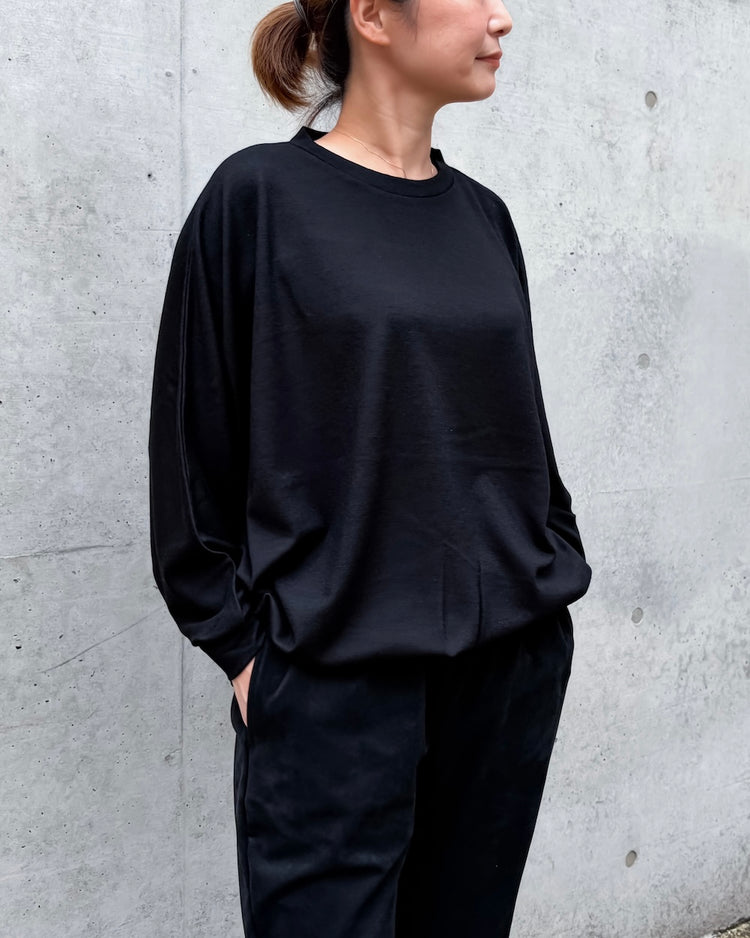 COGTHEBIGSMOKE / ONIX CREW NECK TOP / BLACK