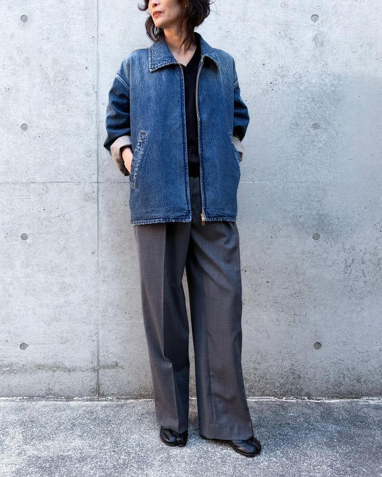 INSCRIRE / Used Denim Zip Up Blouson / D.Blue Used / I26SSBZ52