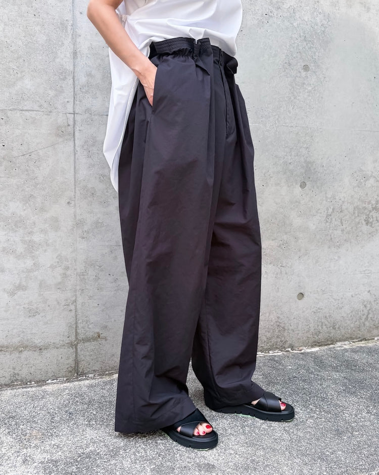 ASTRAET / ウエストゴム ギャザーワイドパンツ / BLACK / 54142360026
