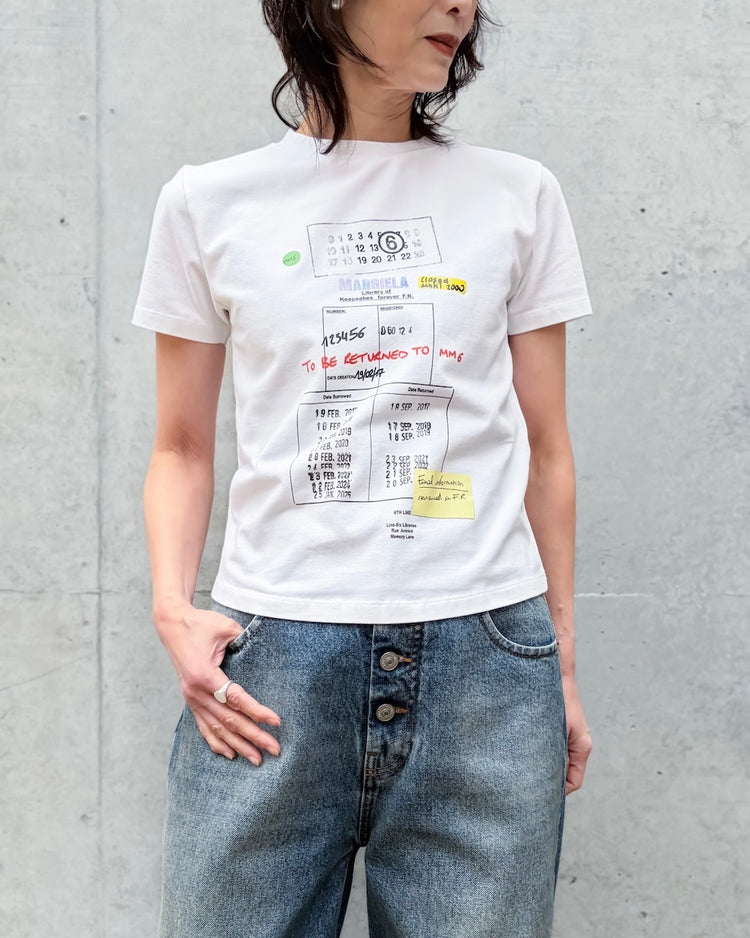 MM⑥  Maison Margiela / スタンププリントTシャツ / White / S52GC0360M20185
