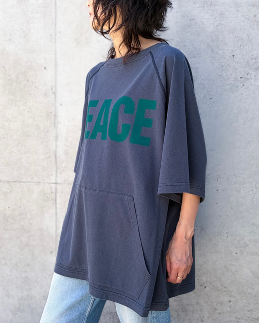 KATHARINE HAMNETT / ORGANIC RAGLAN SLEEVE TEE / NAVY / KHT-13