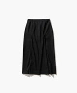ATON / MERINO COLLEGE JERSEY | TUCKED STRAIGHT SKIRT / CHARCOAL / SKAGLW0307