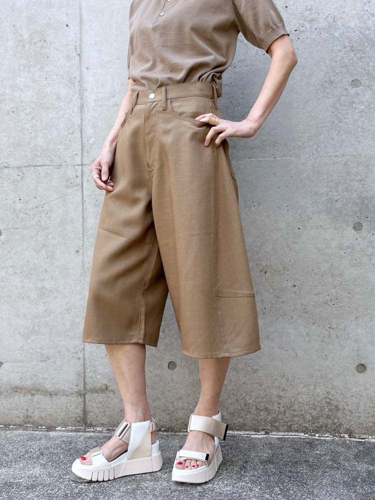 HYKE / OXFORD SHORTS / BEIGE / 13388
