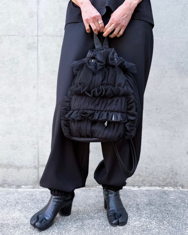 noir kei ninomiya / ナイロンチュール巾着リュックBAG / BLACK / 3A-K203