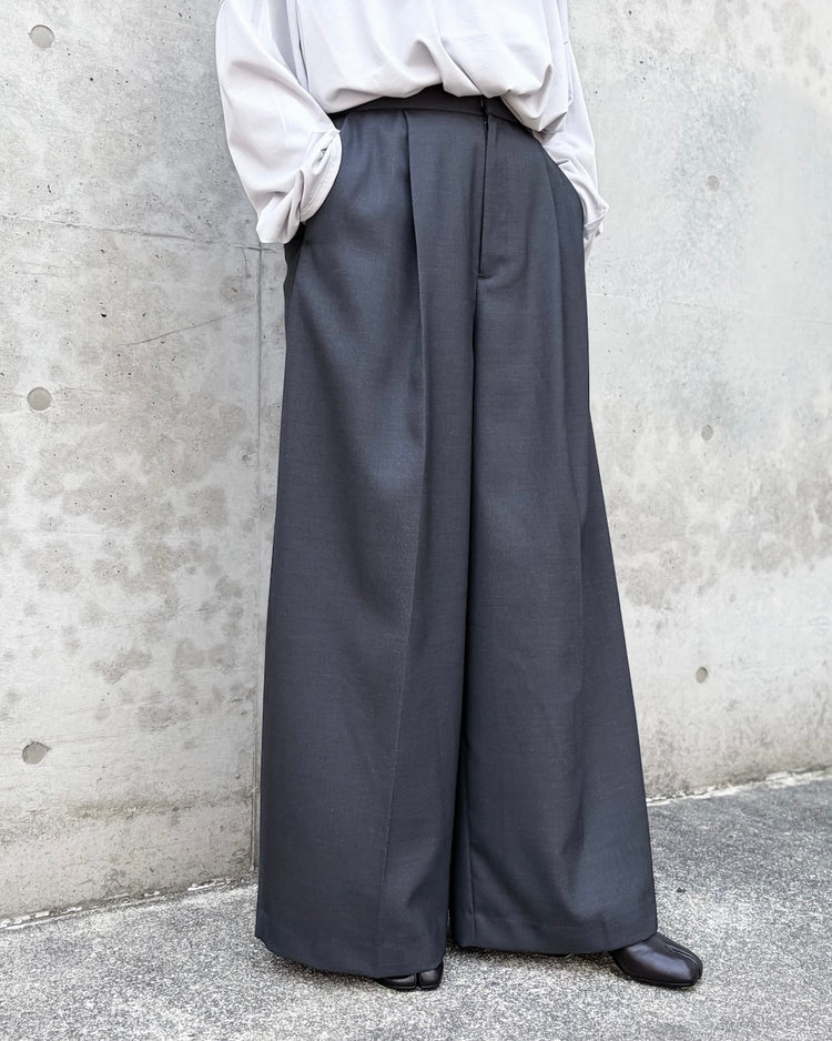 ENFÖLD / SEMI EASY CP FIG PANTS / CharcoalGray / 300JA731-1501