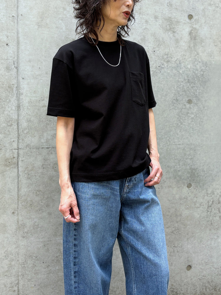 SLOANE / コットンツイル編み ポケットTシャツ / BLACK / SL10S-T1144