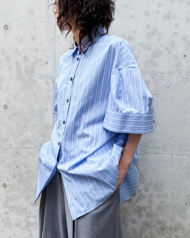 ENFÖLD / SOLID SHIRT / L.BLUE / 300JA430-0521