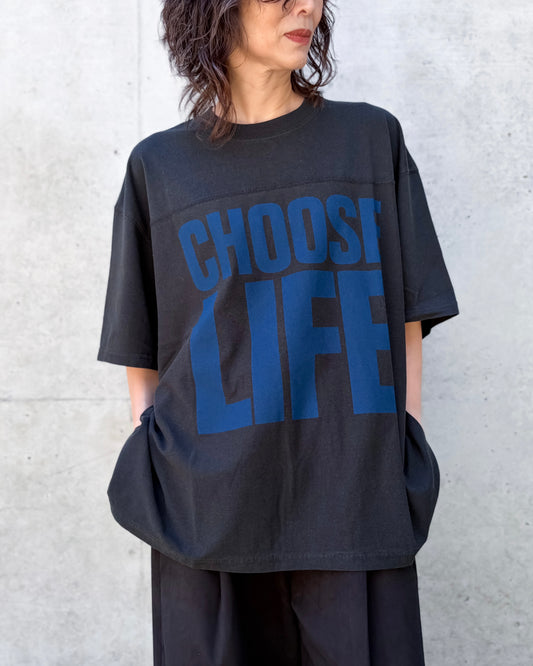KATHARINE HAMNETT / ORGANIC SLOGAN BIG TEE / BLACK / KHT-12