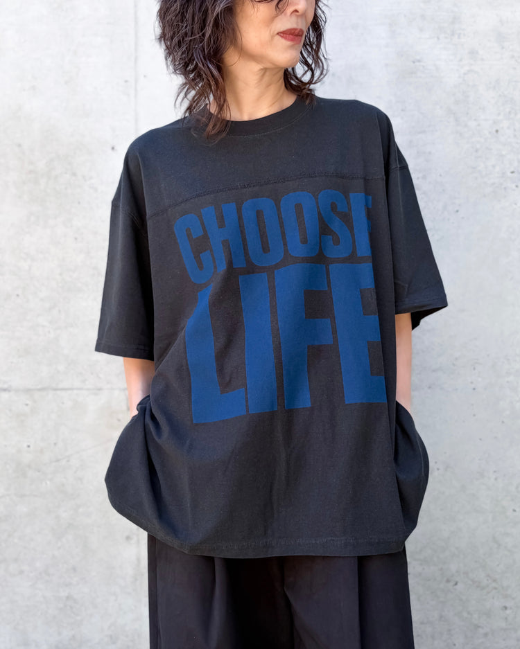 KATHARINE HAMNETT / ORGANIC SLOGAN BIG TEE / BLACK / KHT-12