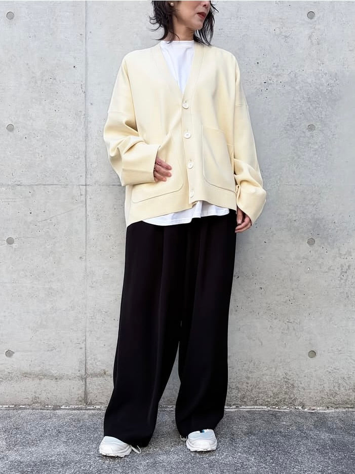 ENFÖLD / BOX WIDE-CARDIGAN / Ecru / 300JS170-0951