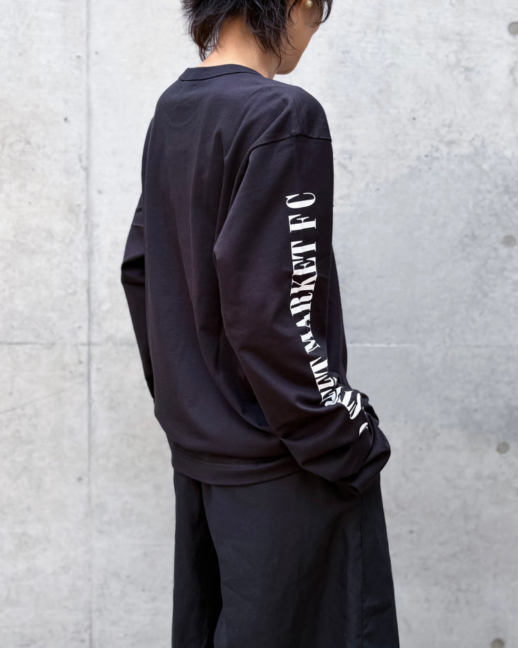 DSM kei ninomiya / PRINT ON SLEELE LONGSLEEVE TEE / BLACK / DSM02T008