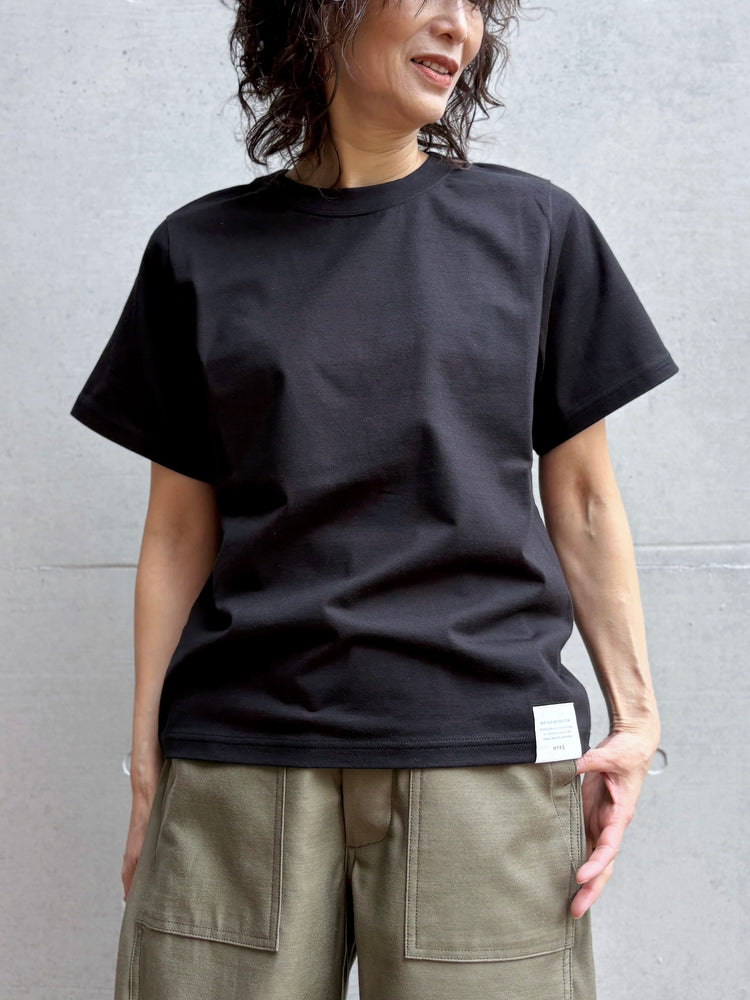 HYKE / SHORT-SLV TEE / BLACK / 12437