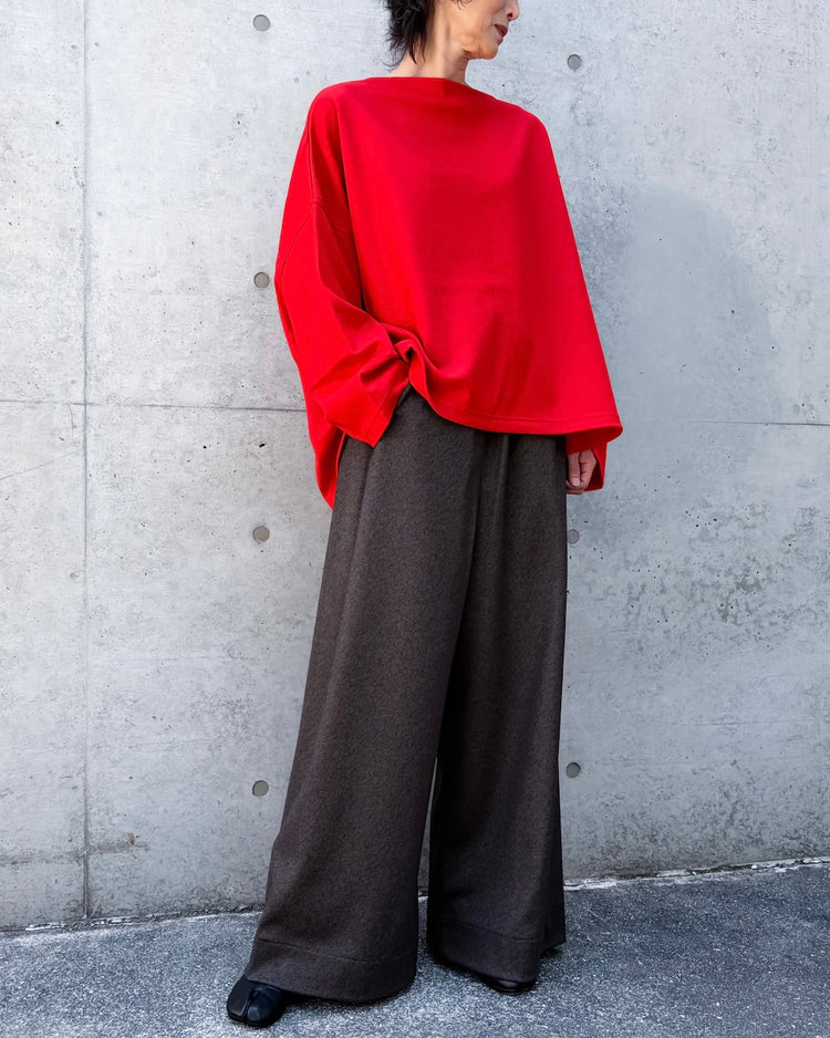 COGTHEBIGSMOKE / OPHELIA BOAT NECK TOP / SCARLET