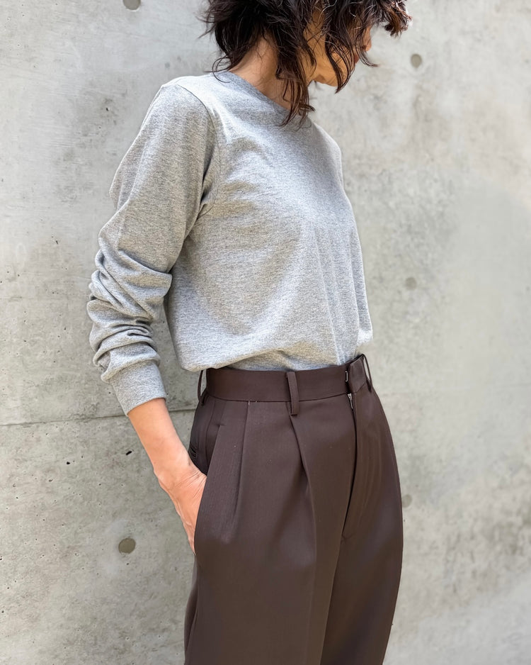 AURALEE / SEAMLESS LONG SLEEVE TEE / T.GRAY / A00T05ST