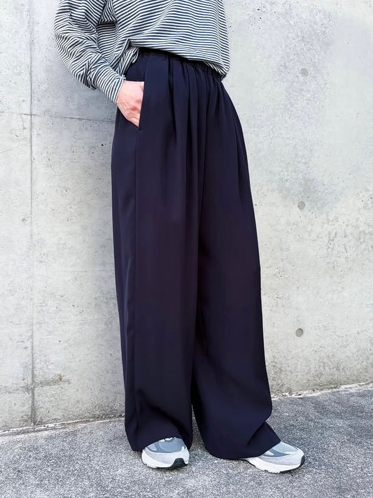 ENFÖLD / TAPERED WIDE PANTS / D.NAVY/ 300JS231-0111