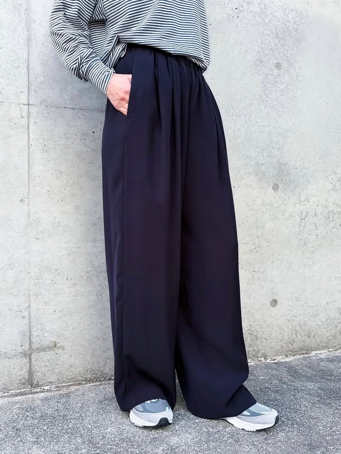 ENFÖLD / TAPERED WIDE PANTS / D.NAVY/ 300JS231-0111