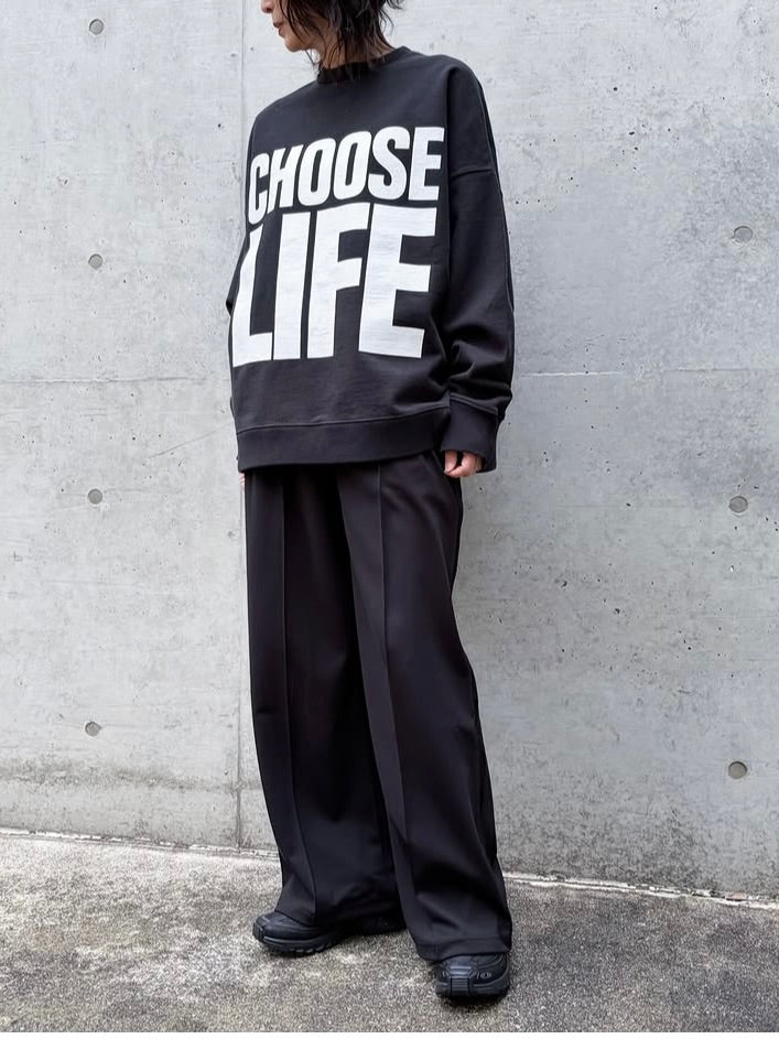 KATHARINE HAMNETT / SLOGAN PULLOVER / BLACK / TKH-SW-01
