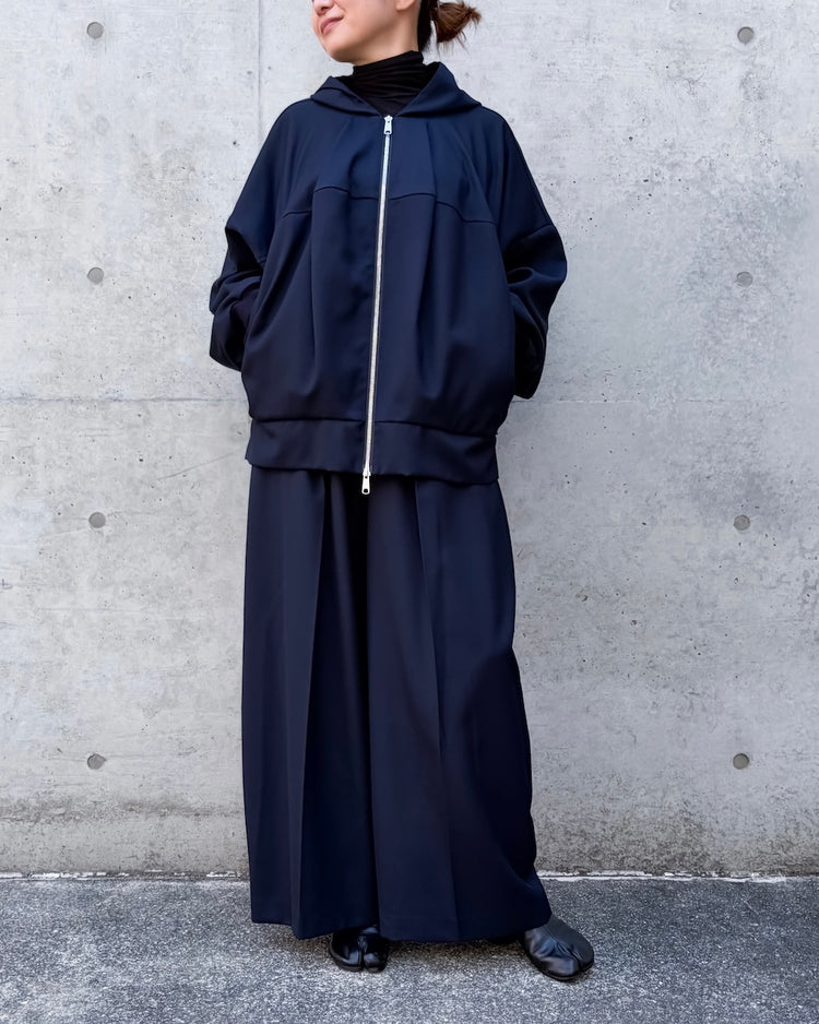 ENFÖLD / STTRUCTURED HOODIE / Dark Navy / 300JA230-2311