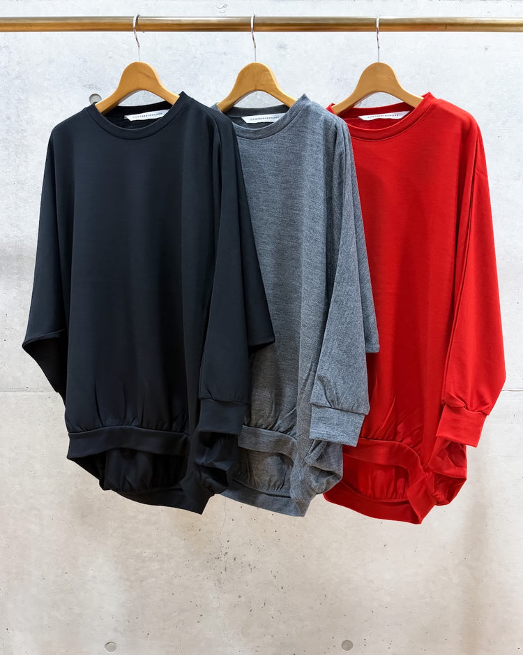 COGTHEBIGSMOKE / ONIX CREW NECK TOP / SCARLET