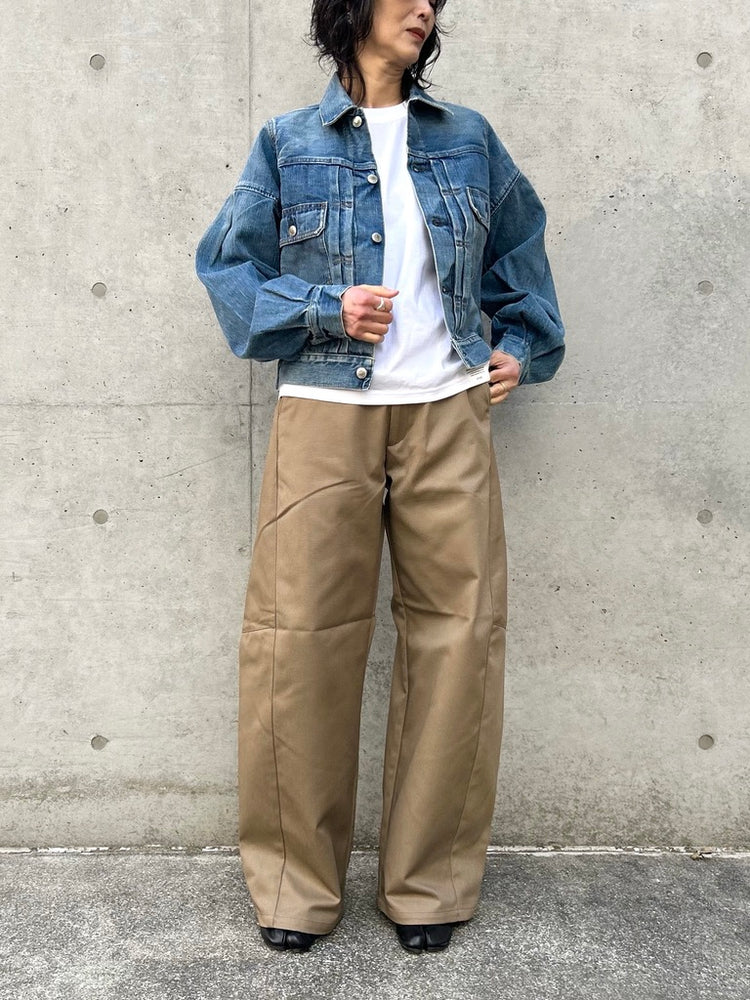 HYKE / BALLOON SLV DENIM JK TYPE2 REGULAR FIT / USED WASH BLUE / 17514