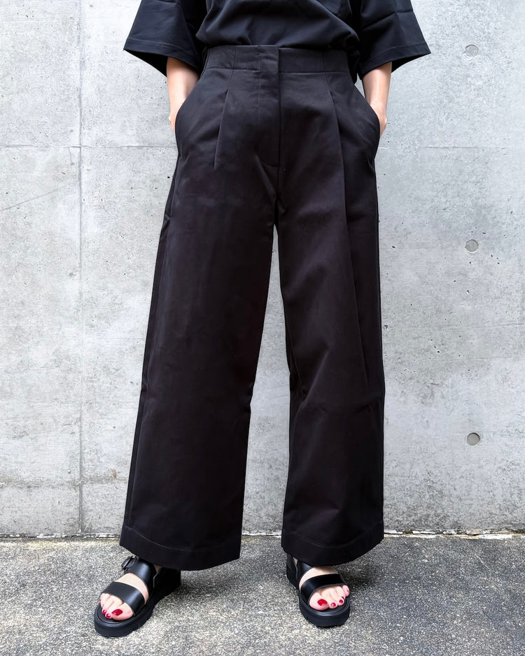 STUDIO NICHOLSON / DORDONI PLEATED PANT / BLACK / SNW1616