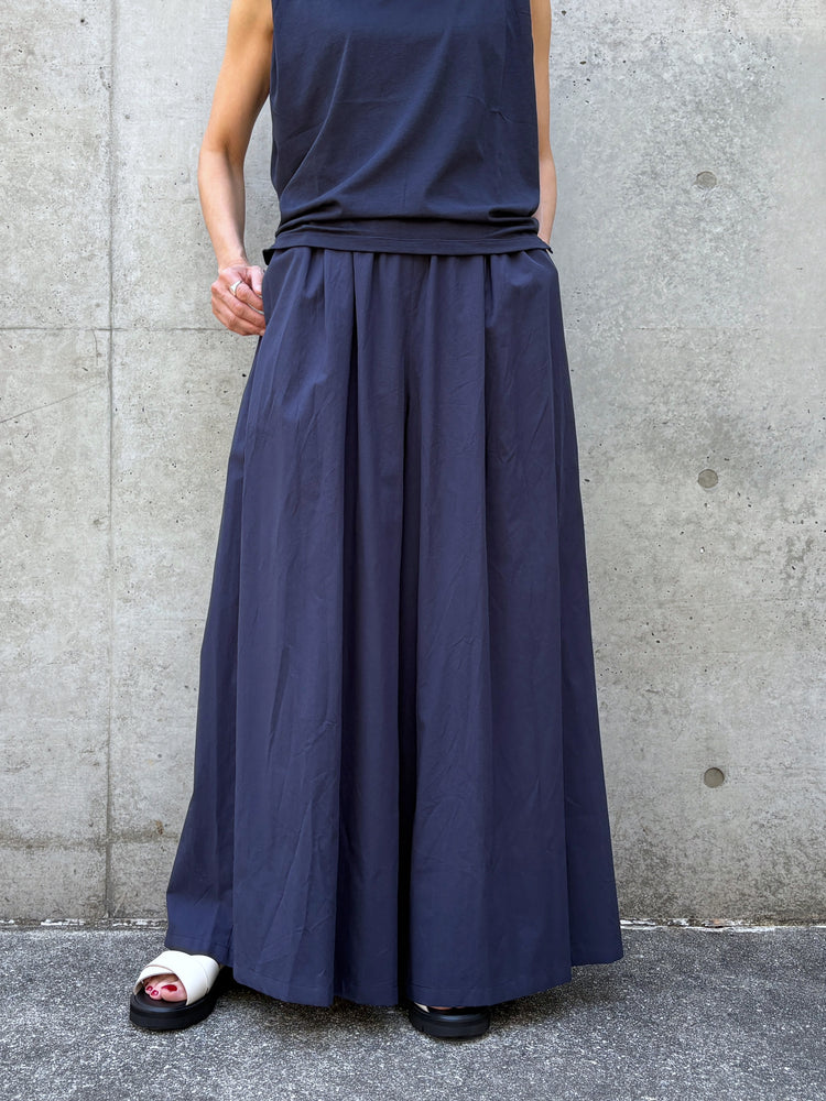 GALERIE VIE / コットン イージーワイドパンツ / NAVY / 23046104211